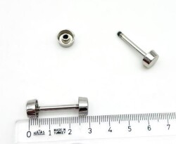 Angel Çanta Aksesuar 3 Cm Vidalı Böce Silvery Renk (Halter) 2 Adet - 2