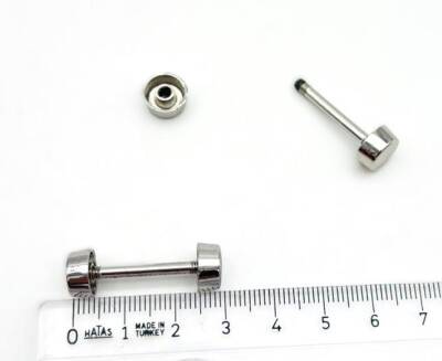 Angel Çanta Aksesuar 3 Cm Vidalı Böce Silvery Renk (Halter) 2 Adet - 2
