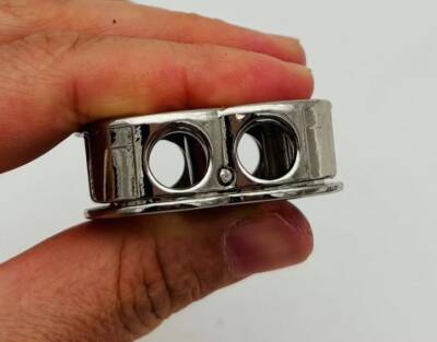 Angel Çanta Aksesuar Gümüş Çift Halka Yaylı Büzgü Aparatı - 2