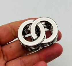 Angel Çanta Aksesuar Gümüş Çift Halka Yaylı Büzgü Aparatı - Angel Çanta Aksesuar