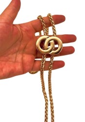 Angel Çanta Aksesuar Light Gold Çift Halka Yaylı Büzgü Aparatı - 2