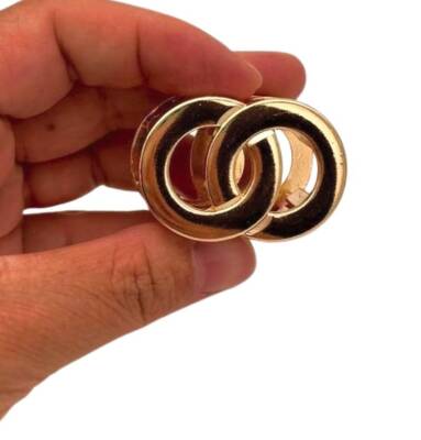 Angel Çanta Aksesuar Light Gold Çift Halka Yaylı Büzgü Aparatı - 3