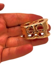 Angel Çanta Aksesuar Light Gold Çift Halka Yaylı Büzgü Aparatı - 4