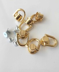 Angel Çanta Aksesuar Light Gold Vidalı Askı Örgü Çanta İçin Büyük Boy 1 Adet - Angel Çanta Aksesuar