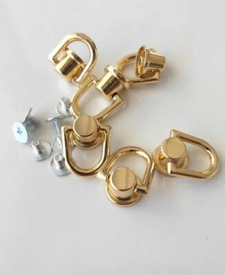 Angel Çanta Aksesuar Light Gold Vidalı Askı Örgü Çanta İçin Büyük Boy 1 Adet - 1