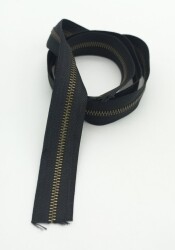 Angel Çanta Aksesuar Ortası Antik Fermuar 100 Cm Siyah Renk - Angel Çanta Aksesuar