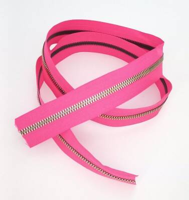 Angel Çanta Aksesuar Ortası Gold Fermuar 100 Cm Fuşya Renk - 1