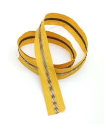 Angel Çanta Aksesuar Ortası Gold Fermuar 100 Cm Hardal Sarı Renk - Angel Çanta Aksesuar