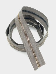 Angel Çanta Aksesuar Ortası Gold Fermuar 100 Cm Koyu Vizon Renk - Angel Çanta Aksesuar