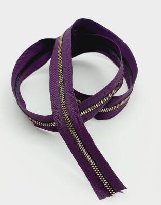 Angel Çanta Aksesuar Ortası Gold Fermuar 100 Cm Mor Renk - 1