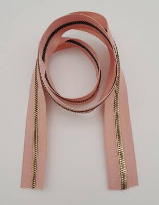 Angel Çanta Aksesuar Ortası Gold Fermuar 100 cm Pudra Renk - 1