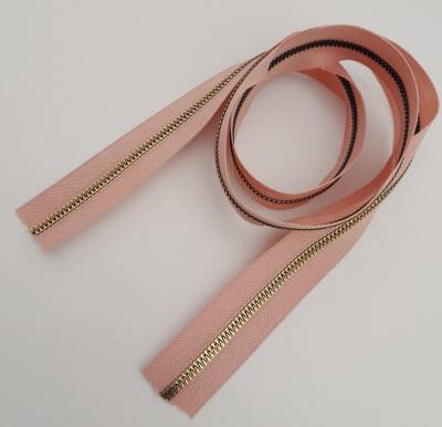 Angel Çanta Aksesuar Ortası Gold Fermuar 100 cm Pudra Renk - 3