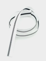 Angel Çanta Aksesuar Ortası Gümüş Fermuar 100 Cm Beyaz Renk - Angel Çanta Aksesuar