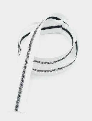 Angel Çanta Aksesuar Ortası Gümüş Fermuar 100 Cm Beyaz Renk - 1