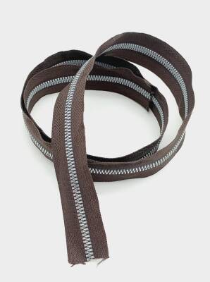 Angel Çanta Aksesuar Ortası Gümüş Fermuar 100 Cm Kahverengi - 1