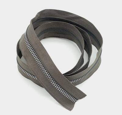 Angel Çanta Aksesuar Ortası Gümüş Fermuar 100 Cm Koyu Vizon Renk - 1