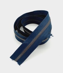 Angel Çanta Aksesuar Ortası Gümüş Fermuar 100 Cm Lacivert Renk - Angel Çanta Aksesuar