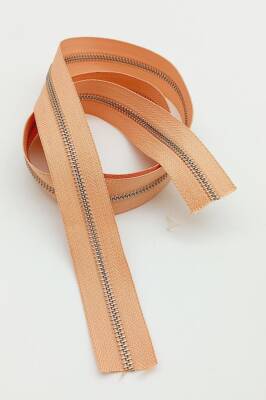 Angel Çanta Aksesuar Ortası Gümüş Fermuar 100 Cm Somon Renk - 1