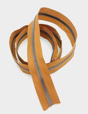 Angel Çanta Aksesuar Ortası Gümüş Fermuar 100 Cm Taba Renk - 1