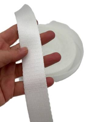 Angel Çanta Aksesuar 3 Cm Polyester Kolon 1 Metre Beyaz - 1