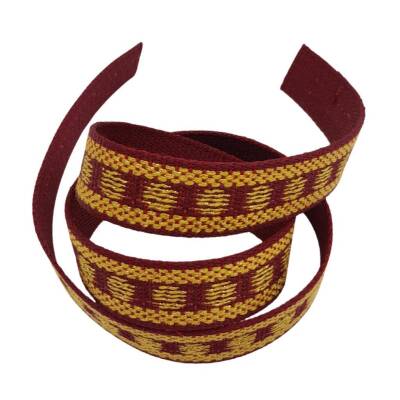 Angel Çanta Aksesuar 3 cm Polyester Kolon Bordo Gold Simli 1 Metre - 4