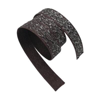 Angel Çanta Aksesuar 3 cm Polyester Kolon Kahverengi Gümüş Simli 1 Metre - 3