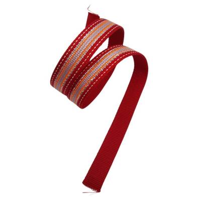 Angel Çanta Aksesuar 3 cm Polyester Kolon Kırmızı Gümüş Simli 1 Metre - 4