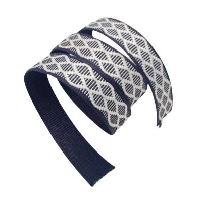 Angel Çanta Aksesuar 3 cm Polyester Kolon Lacivert Beyaz Simli 1 Metre - 3