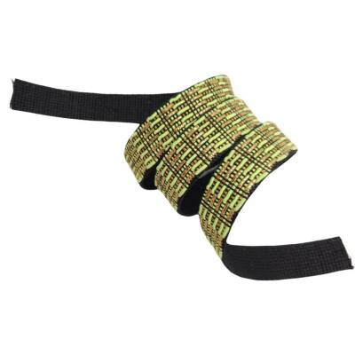 Angel Çanta Aksesuar 3 cm Polyester Kolon Neon Yeşil Gold Simli 1 Metre - 4