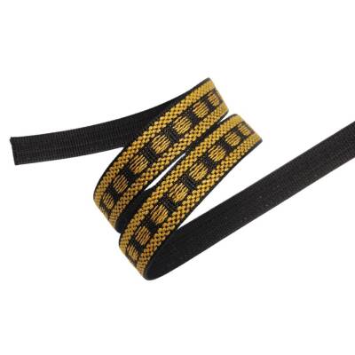 Angel Çanta Aksesuar 3 cm Polyester Kolon Siyah Gold Simli 1 Metre - 4