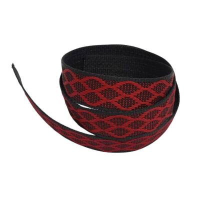 Angel Çanta Aksesuar 3 cm Polyester Kolon Siyah Kırmızı 1 Metre - 2