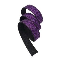 Angel Çanta Aksesuar 3 cm Polyester Kolon Siyah Mor Simli 1 Metre - 3