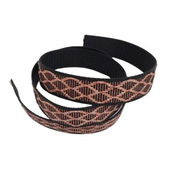 Angel Çanta Aksesuar 3 cm Polyester Kolon Siyah Pembe Simli 1 Metre - 2