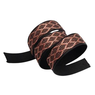 Angel Çanta Aksesuar 3 cm Polyester Kolon Siyah Pembe Simli 1 Metre - 4