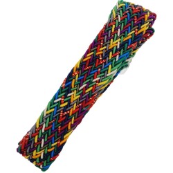 Angel Çanta Aksesuar 3 cm Simli Supra Renkli Örme Kolon 1 metre No:01 - 3