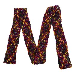 Angel Çanta Aksesuar 3 cm Simli Supra Renkli Örme Kolon 1 metre No:02 - Angel Çanta Aksesuar