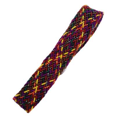 Angel Çanta Aksesuar 3 cm Simli Supra Renkli Örme Kolon 1 metre No:02 - 3