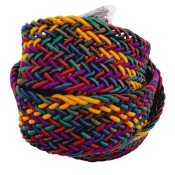Angel Çanta Aksesuar 3 cm Renkli Supra Örme Kolon 1 metre No:02 - 2