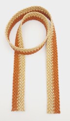 Angel Çanta Aksesuar 3.5 cm Gold Taba Renk Deri Hasır Örgü Kolon 1 Metre - Angel Çanta Aksesuar
