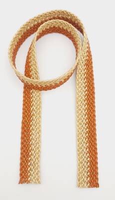 Angel Çanta Aksesuar 3.5 cm Gold Taba Renk Deri Hasır Örgü Kolon 1 Metre - 1