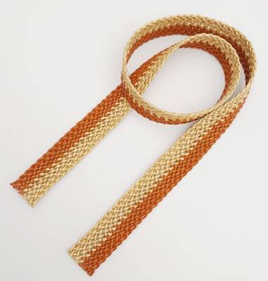 Angel Çanta Aksesuar 3.5 cm Gold Taba Renk Deri Hasır Örgü Kolon 1 Metre - 3