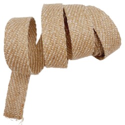 Angel Çanta Aksesuar 3.5 cm Jüt Kolon Gold Simli 1 metre - Angel Çanta Aksesuar