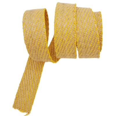 Angel Çanta Aksesuar 3.5 cm Jüt Kolon Sarı Renk 1 metre - 1