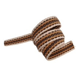 Angel Çanta Aksesuar 4 cm Jüt Kolon Zincir Desen Kahve Tonları 1 Metre - 4