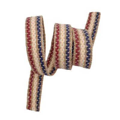 Angel Çanta Aksesuar 4 cm Jüt Kolon Zincir Desen Lacivert Bordo Krem 1 Metre - 1