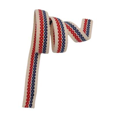 Angel Çanta Aksesuar 4 cm Jüt Kolon Zincir Desen Lacivert Kırmızı 1 Metre - 1