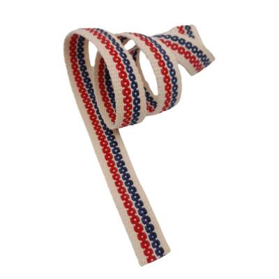 Angel Çanta Aksesuar 4 cm Jüt Kolon Zincir Desen Lacivert Kırmızı 1 Metre - 4