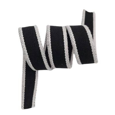Angel Çanta Aksesuar 4 cm Pamuklu Kolon Siyah Beyaz Renk 1 Metre - 1