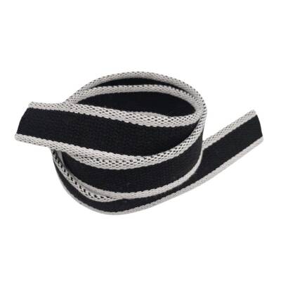 Angel Çanta Aksesuar 4 cm Pamuklu Kolon Siyah Beyaz Renk 1 Metre - 2