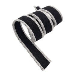 Angel Çanta Aksesuar 4 cm Pamuklu Kolon Siyah Beyaz Renk 1 Metre - 3